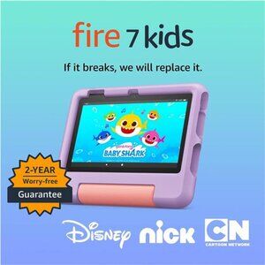 Amazon Fire 7 Kids tablet (newest model) ages 3-7. Top-selling 7" kids tablet